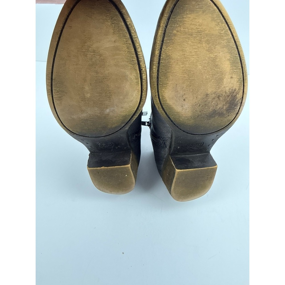 Lucky Brand Basel Metallic Pewter Silver Leather Ankle Booties LK-BASEL Size 7M - Picture 6 of 7